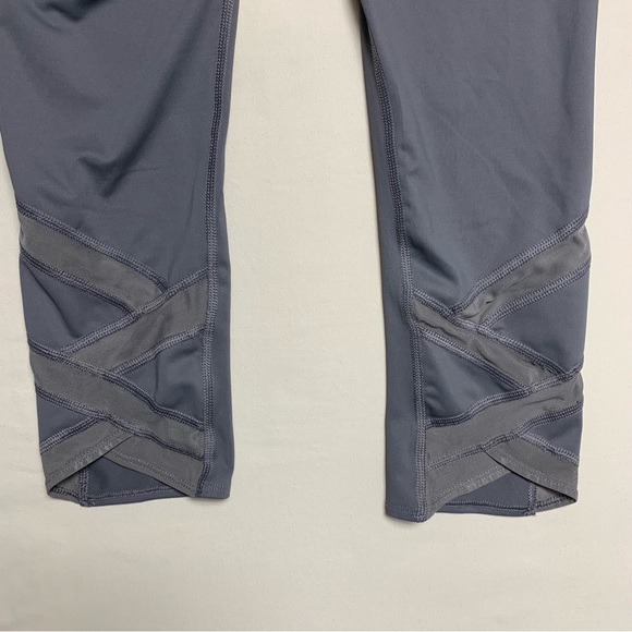 Gray Mesh-Paneled Bandage Leggings Women’s Small Athletic Exercise Pants - Picture 3 of 8